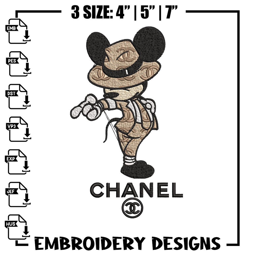 Mickey jackson Embroidery Design, Chanel Embroidery, Brand Embroidery, Embroidery File, Logo shirt, Digital download 1.jpg