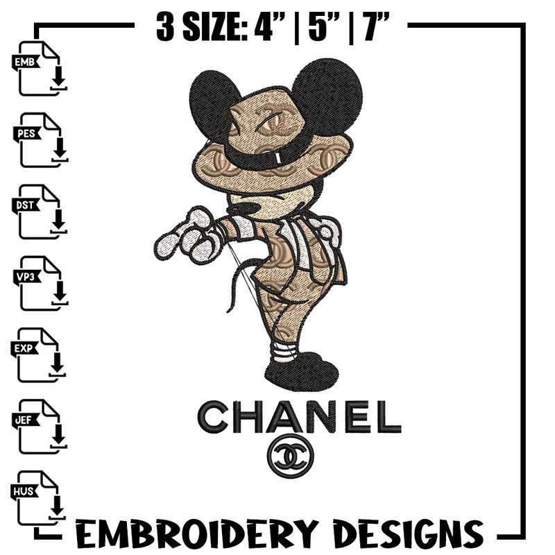 Mickey jackson Embroidery Design, Chanel Embroidery, Brand Embroidery, Embroidery File, Logo shirt, Digital download 1.jpg
