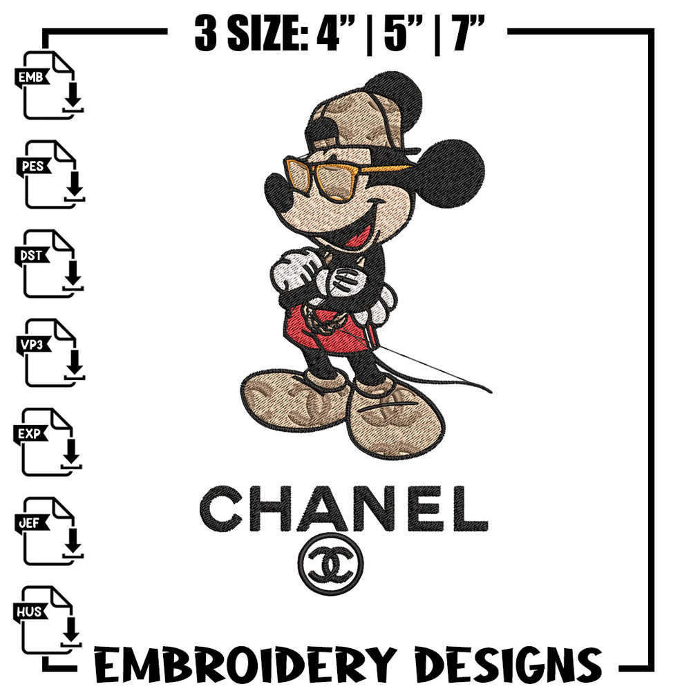 Mickey man chanel Embroidery Design, Chanel Embroidery, Brand Embroidery, Embroidery File, Logo shirt,Digital download.jpg