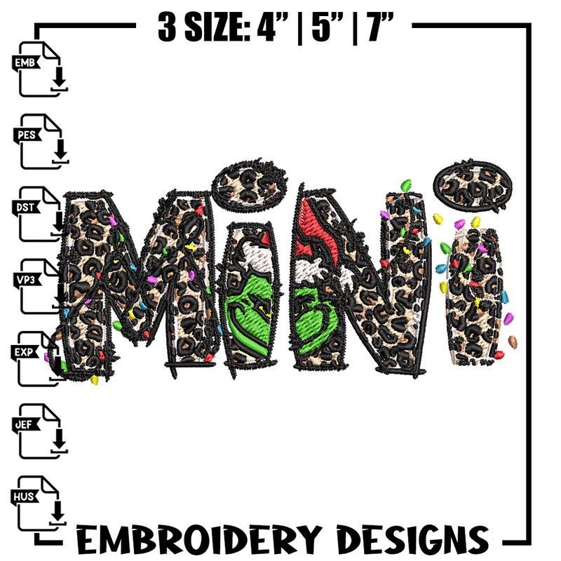 Mini Grinch christmas Embroidery design, Grinch Christmas Embroidery, Grinch design, Embroidery File, Digital download..jpg
