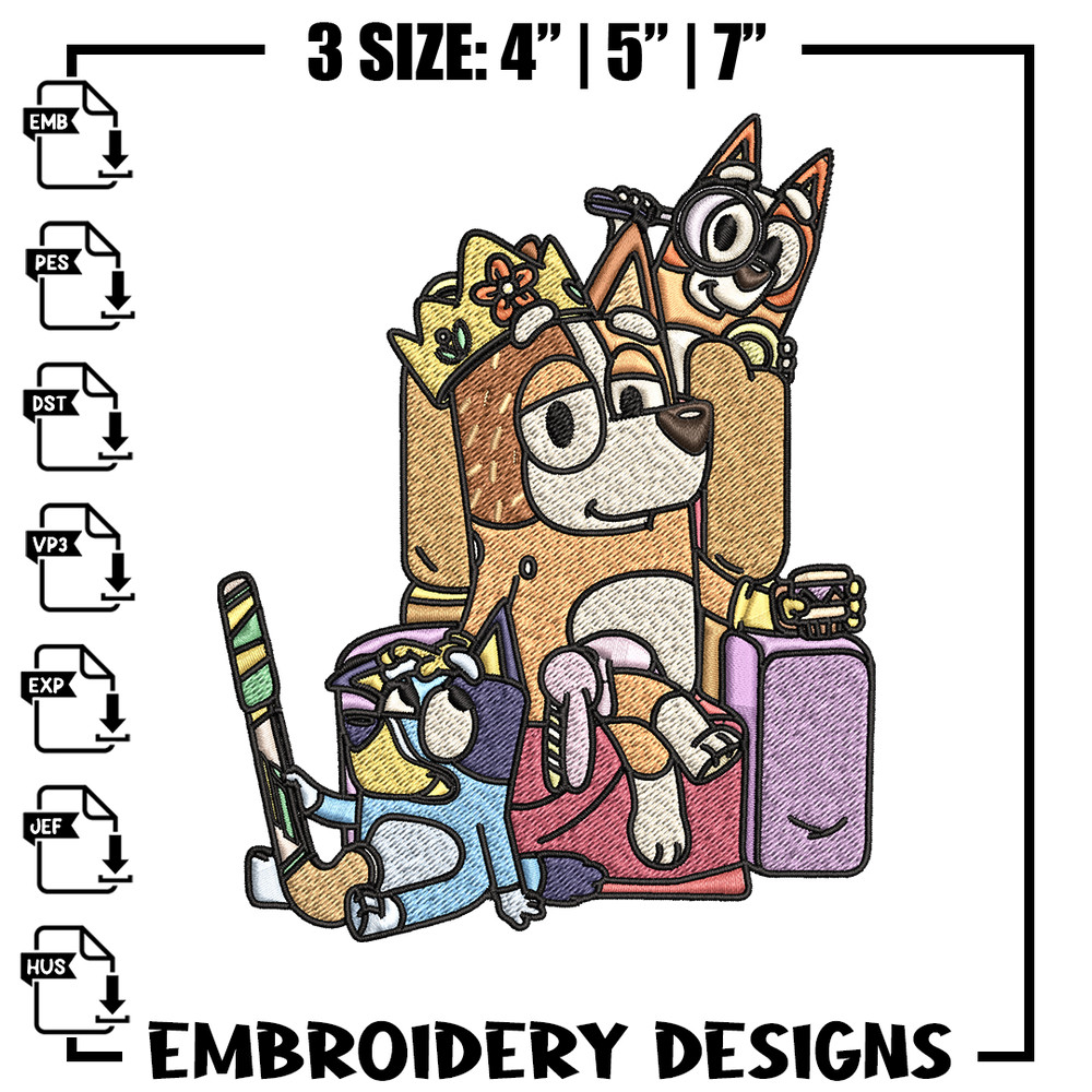 Mom bluey bingo Embroidery, Bluey cartoon Embroidery, Embroidery File, cartoon design, cartoon shirt, Digital download. 1.jpg