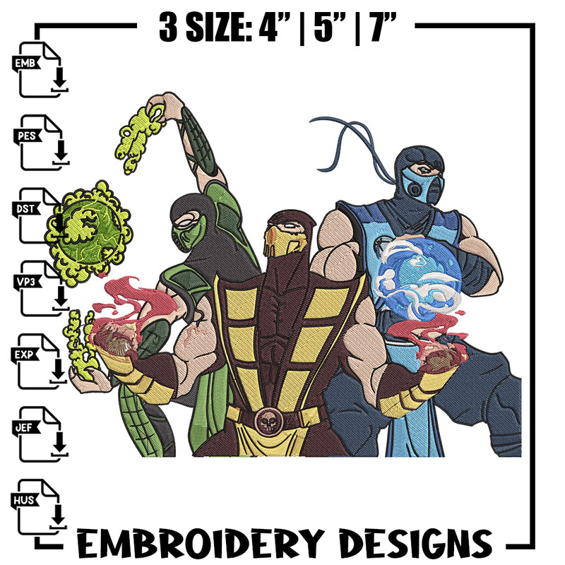 Mortal Kombat Ninja Embroidery Design, Mortal Embroidery, Embroidery File, Anime Embroidery,Anime shirt,Digital download.jpg