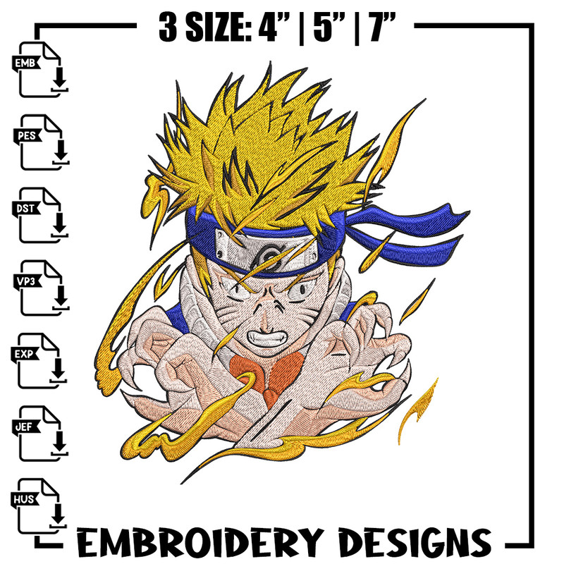Naruto kid Embroidery Design, Naruto Embroidery, Embroidery File, Anime Embroidery, Anime shirt, Digital download.jpg