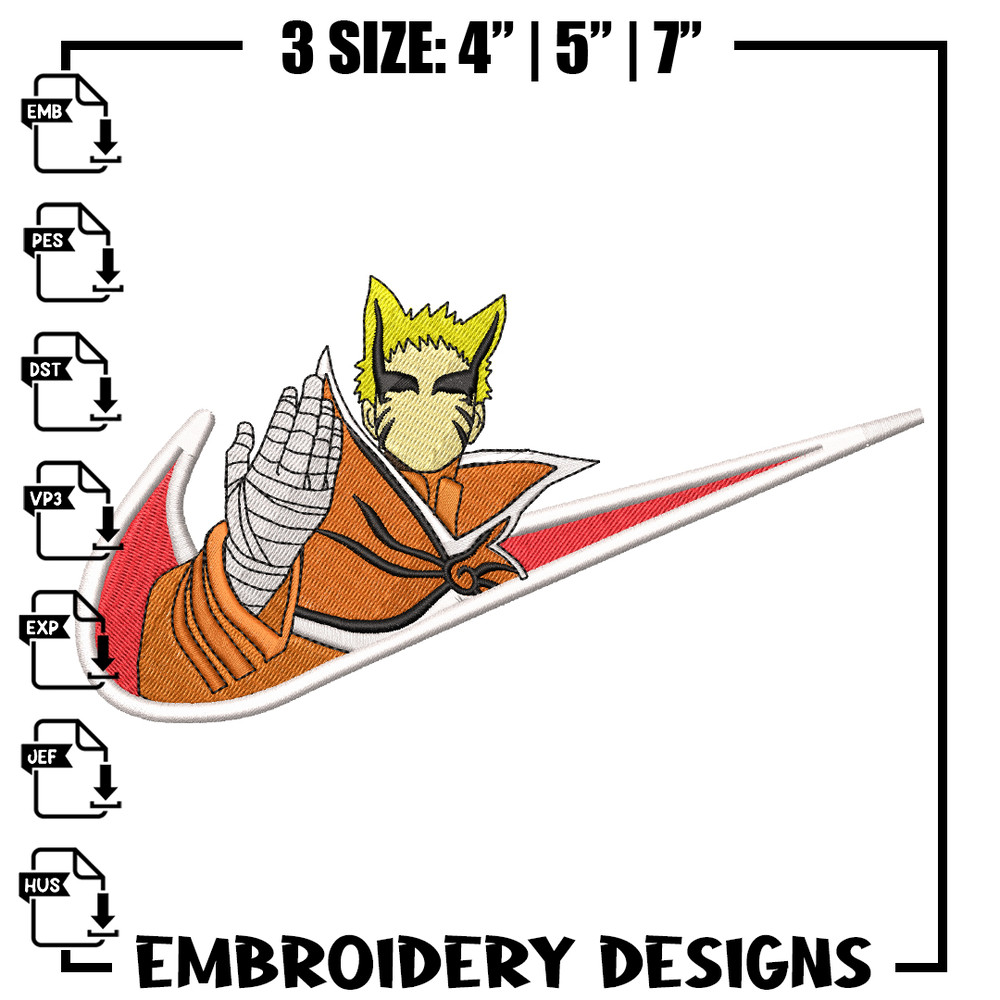 Naruto Nike embroidery design, Naruto anime embroidery, Nike design, anime design, anime shirt, Digital download 1.jpg