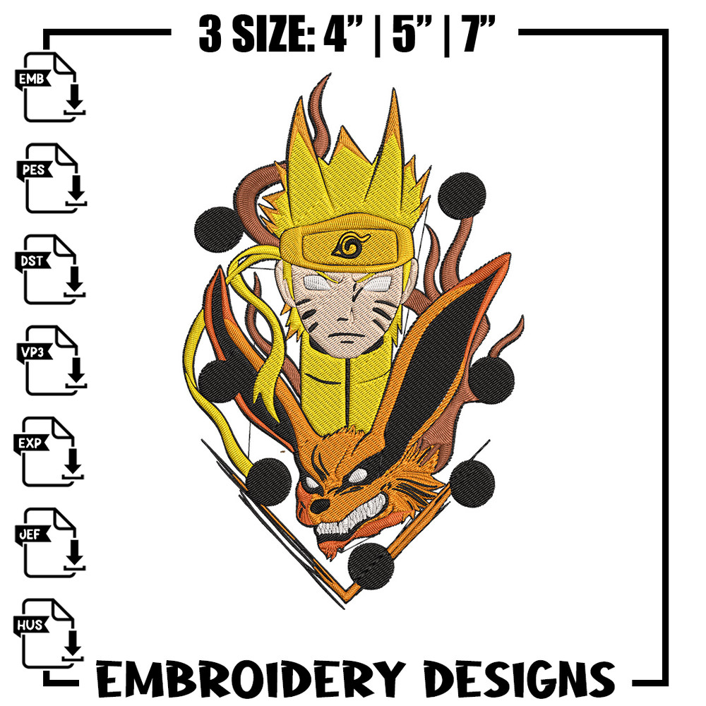 Naruto Six Paths Embroidery Design, Naruto Embroidery, Embroidery File, Anime Embroidery, Anime shirt, Digital download.jpg