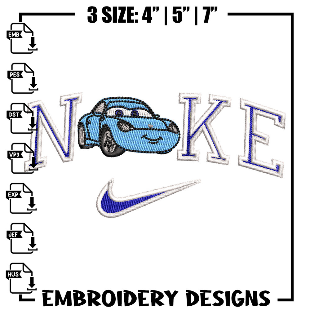 Nike blue mcqueen embroidery design, Mcqueen embroidery, Nike design, Embroidery shirt, Embroidery file,Digital download 1.jpg