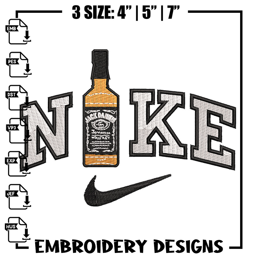 Nike botal embroidery design, Botal embroidery, Nike design, Embroidery shirt, Embroidery file, Digital download 1.jpg