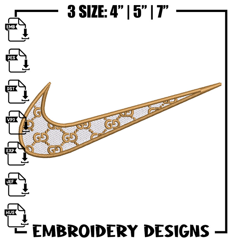 Nike brown embroidery design, Nike embroidery, Nike design, Embroidery shirt, Embroidery file, Digital download 1.jpg