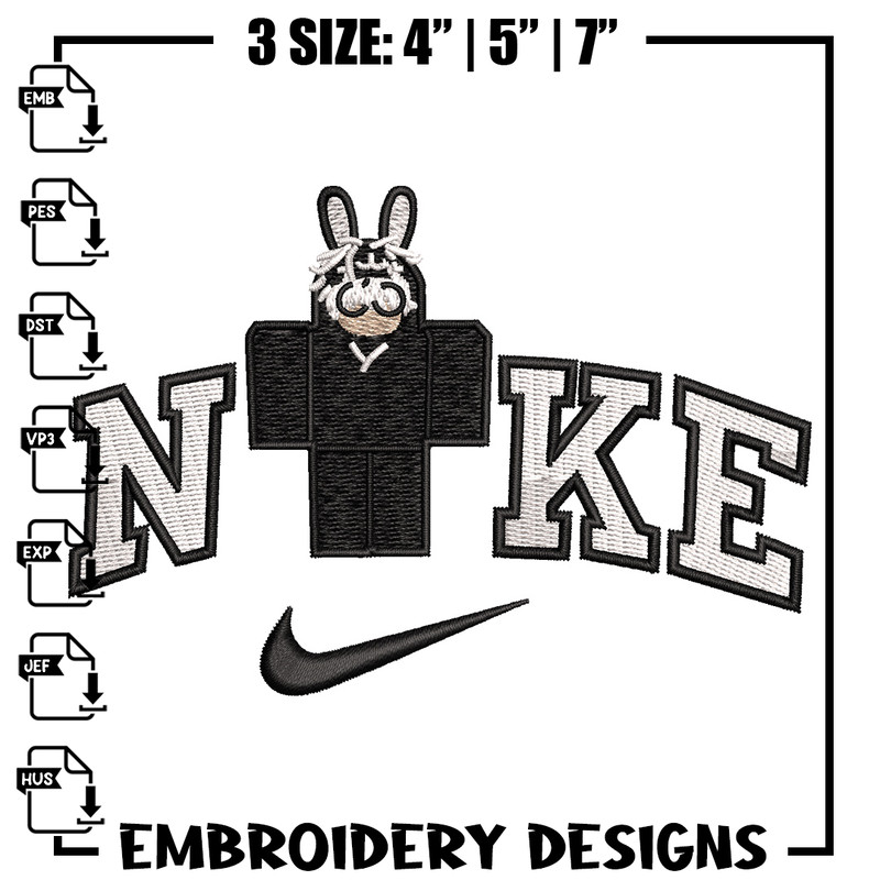 Nike bunny lego embroidery design, Bunny embroidery, Nike design, Embroidery shirt, Embroidery file, Digital download.jpg