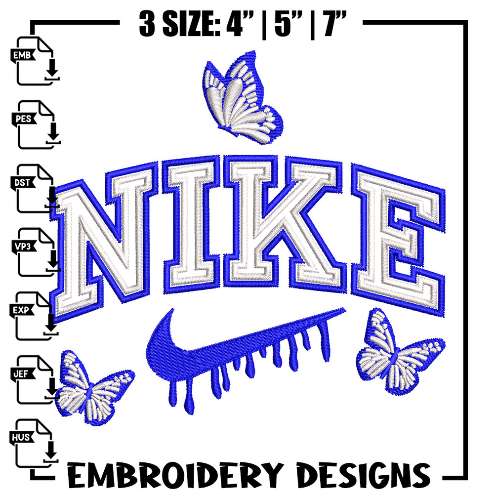 Nike butterfly embroidery design, Butterfly embroidery, Nike design,Embroidery file,Embroidery shirt,Digital download.jpg