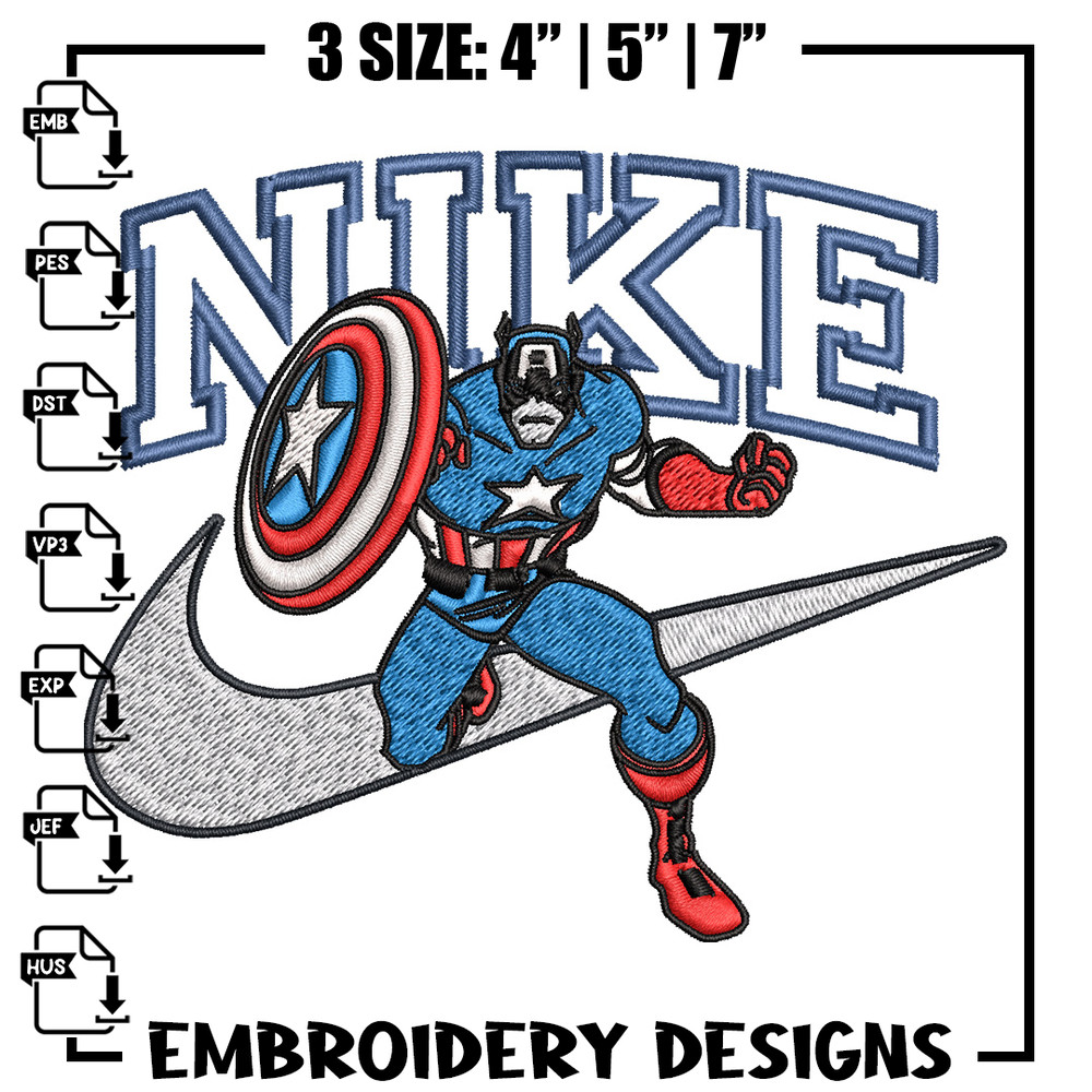 Nike captain america Embroidery Design, Brand Embroidery, Nike Embroidery, Embroidery File, Logo shirt, Digital download.jpg