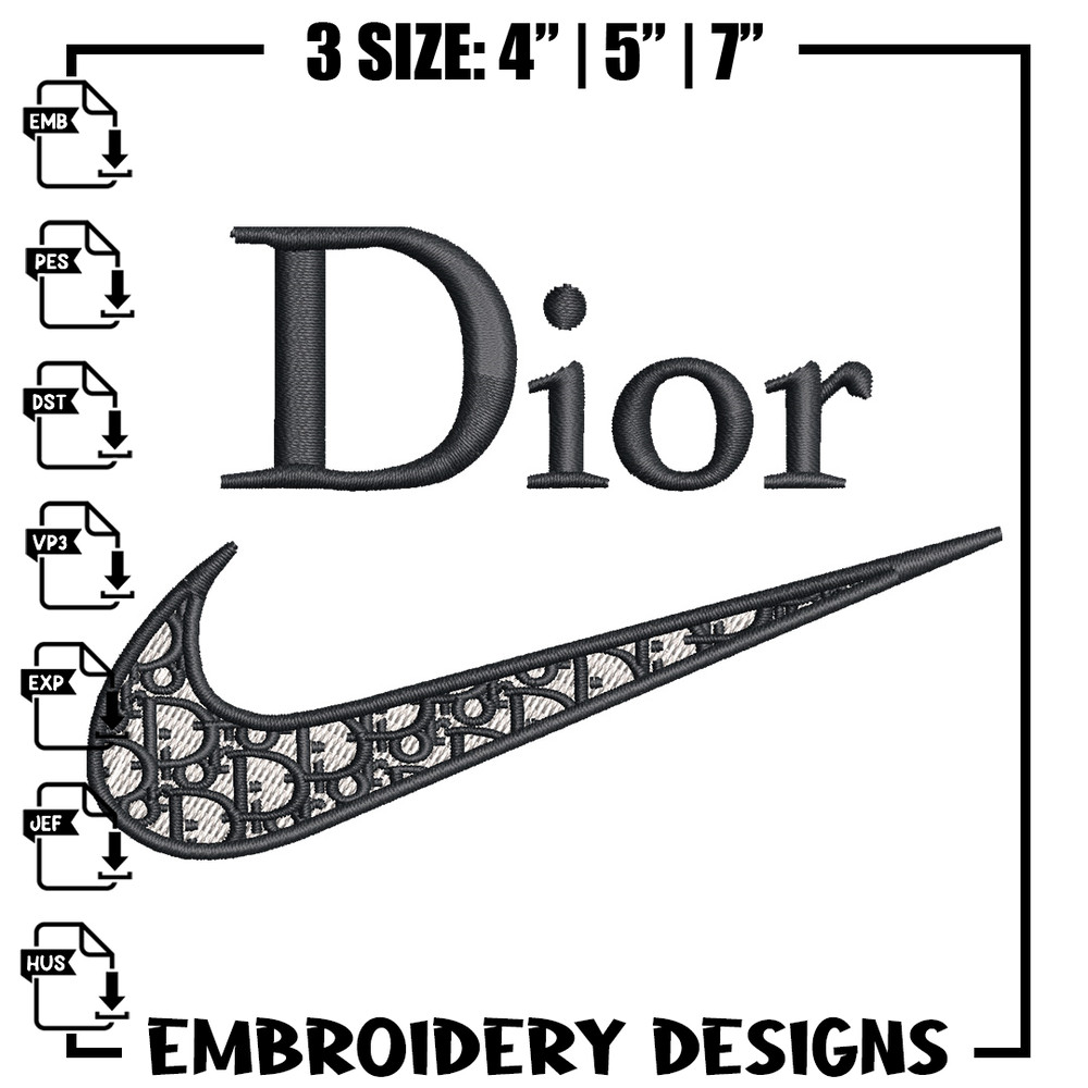Nike dior embroidery design, Dior embroidery, Emb design, Embroidery shirt, Embroidery file, Digital download.jpg