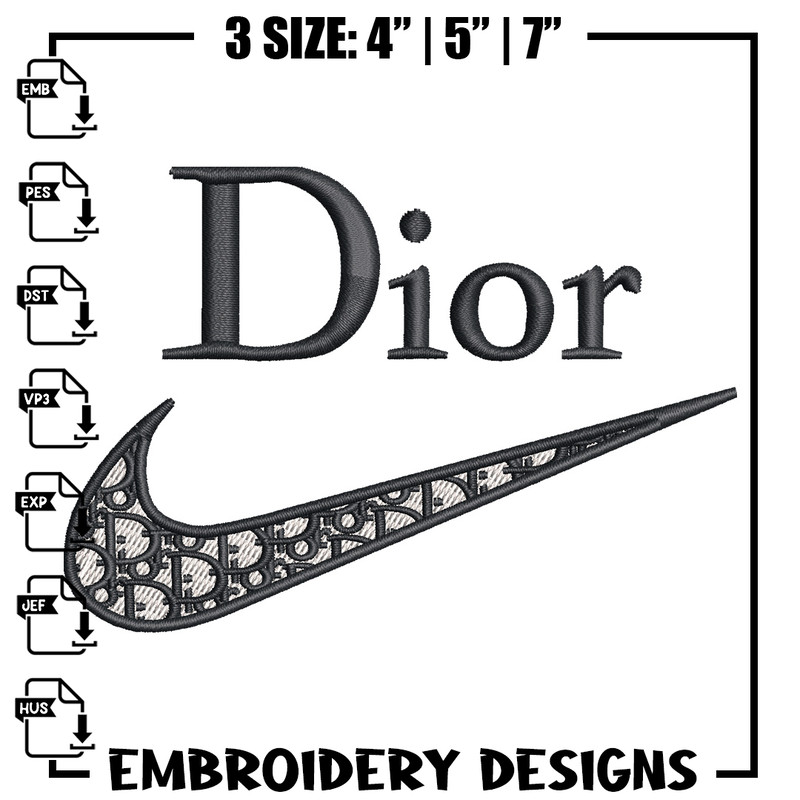 Nike dior embroidery design, Dior embroidery, Emb design, Embroidery shirt, Embroidery file, Digital download.jpg