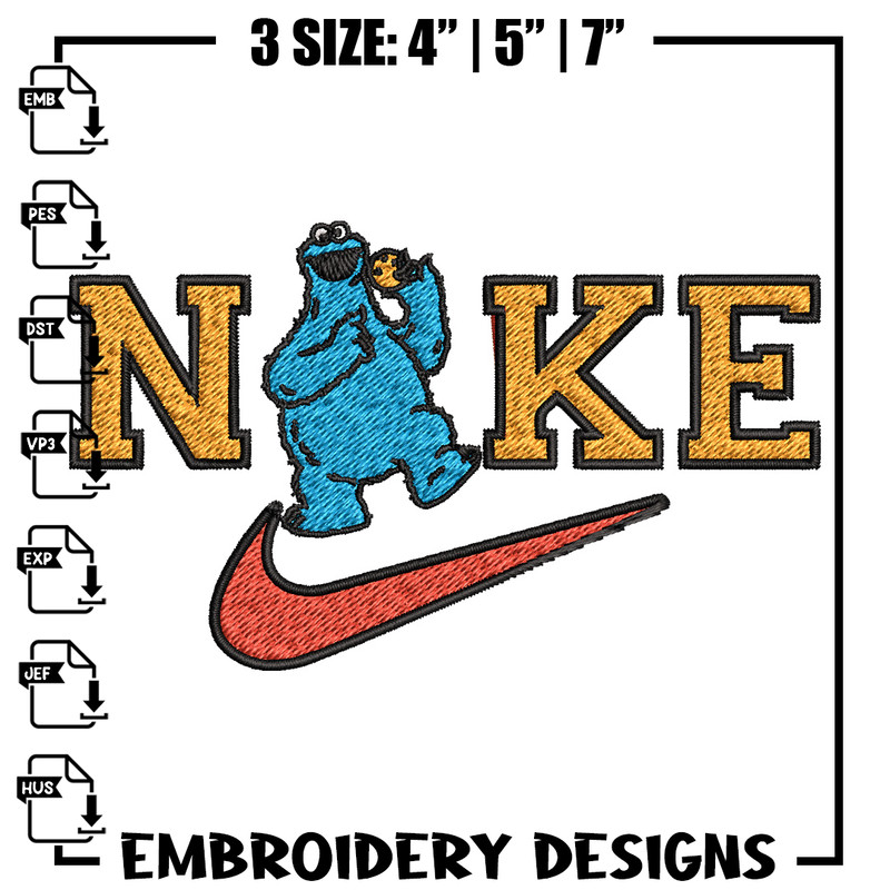 Nike green cartoon Embroidery Design, Nike Embroidery, Brand Embroidery, Embroidery File, Logo shirt, Digital download.jpg
