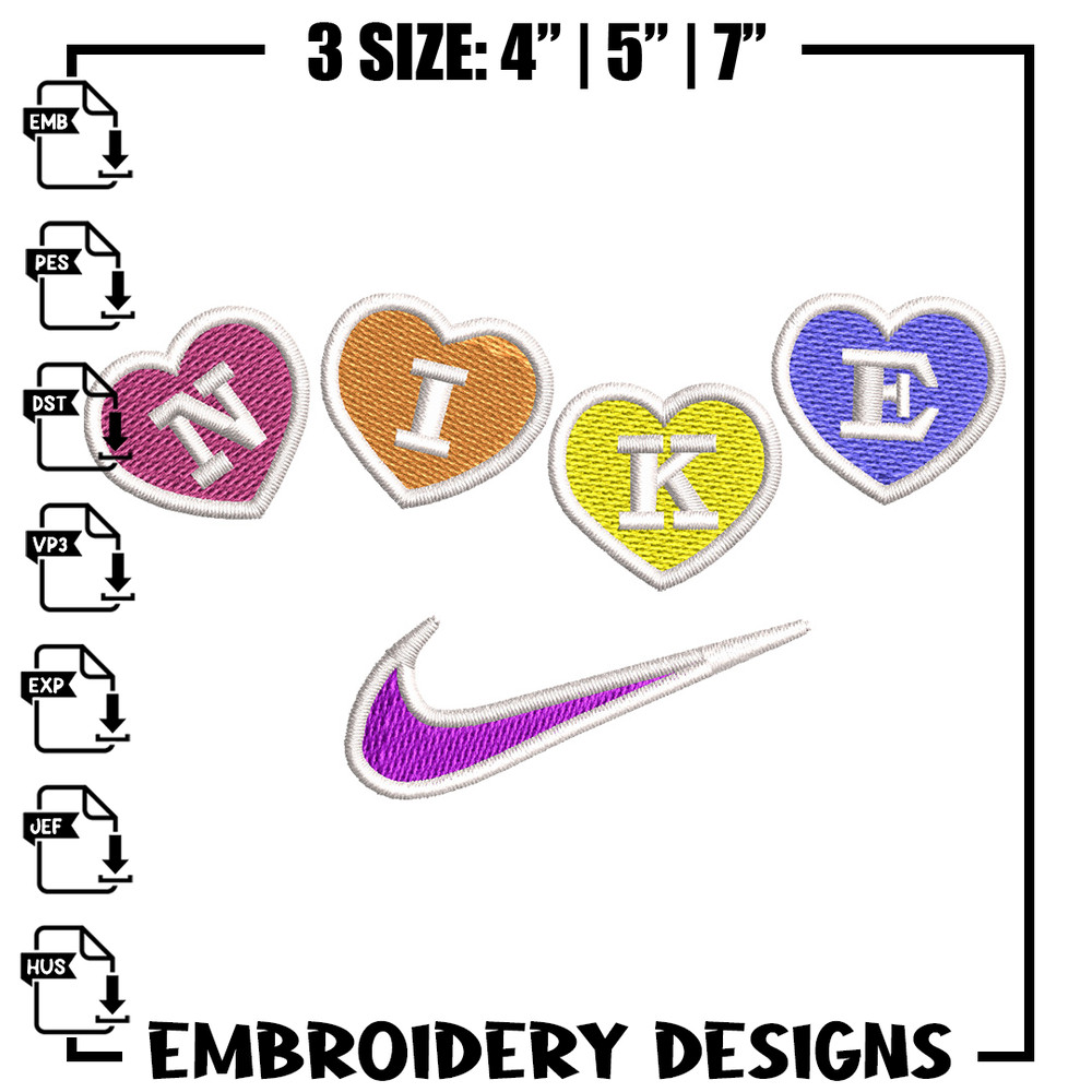 Nike heart embroidery design, Logo embroidery, Nike design, Embroidery shirt, Embroidery file, Digital download.jpg