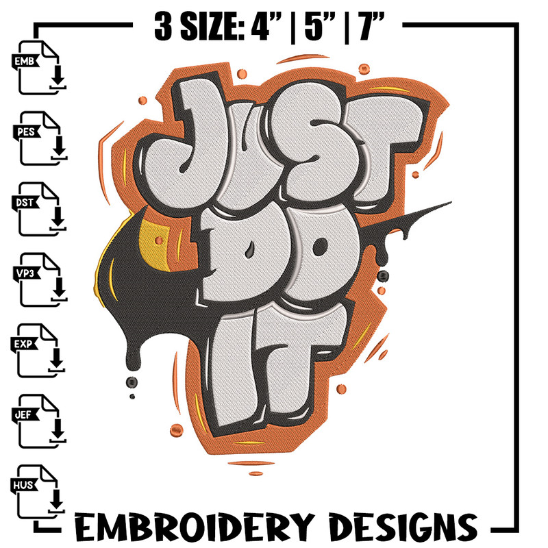Nike just do it Embroidery Design, Logo Embroidery, Embroidery File, Nike Embroidery, Anime shirt, Digital download..jpg