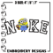 Nike minion embroidery design, Minion embroidery, Nike design, Embroidery shirt, Embroidery file, Digital download.jpg