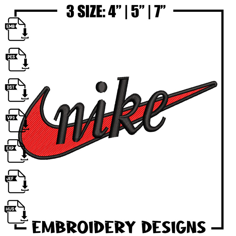 Nike red logo embroidery design, Nike embroidery, Nike design, Embroidery file,Embroidery shirt, Digital download.jpg