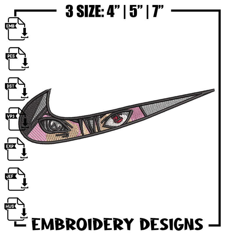 Nike sasuke eyes embroidery design, Naruto embroidery, Nike design,Embroidery file,Embroidery shirt,Digital download.jpg