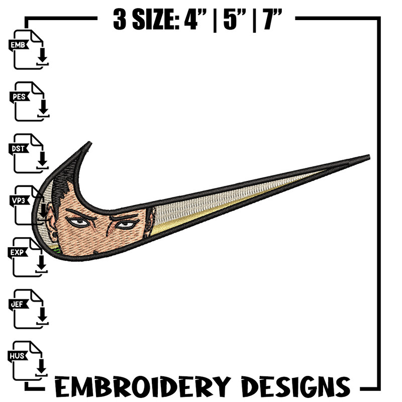 Nike shikamaru embroidery design, Naruto embroidery, Nike design, Embroidery shirt, Embroidery file, Digital download.jpg