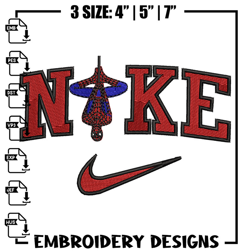 Nike spiderman embroidery design, Spiderman embroidery, Nike design, Embroidery shirt, Embroidery file, Digital download.jpg