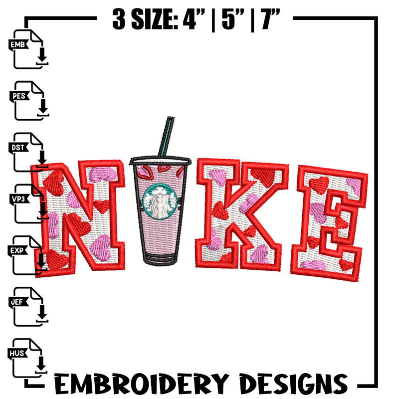 Nike starbuck embroidery design, Starbuck embroidery, Nike design, Embroidery shirt, Embroidery file,Digital download.jpg
