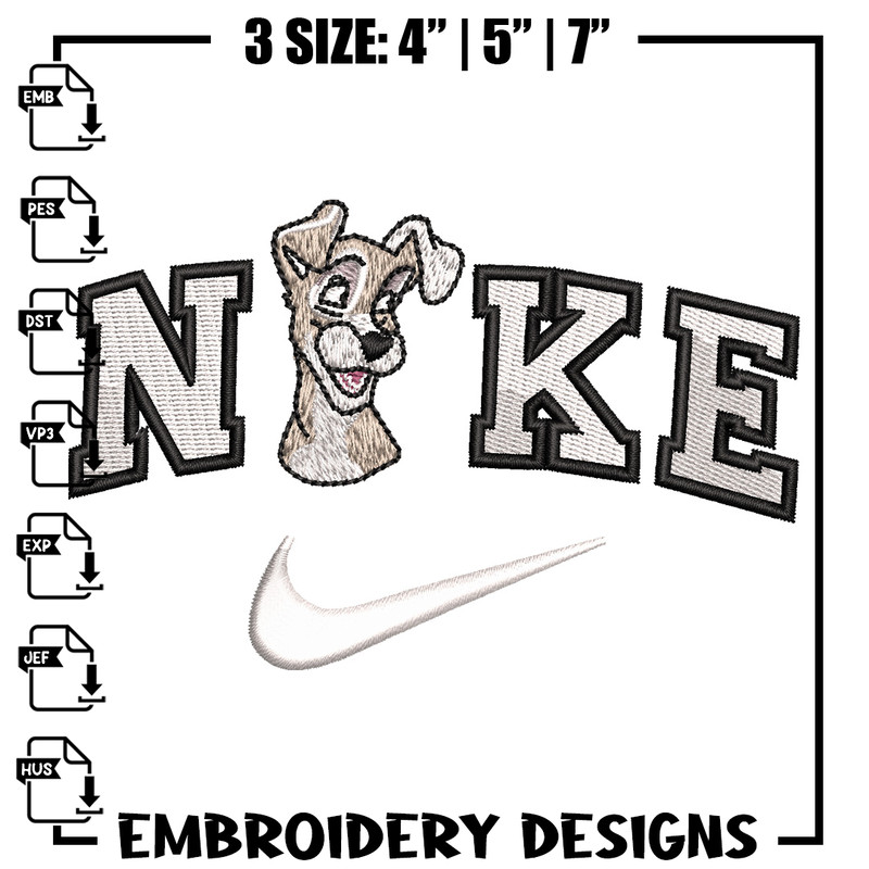 Nike white dog embroidery design, Dog embroidery, Nike design, Embroidery shirt, Embroidery file, Digital download.jpg