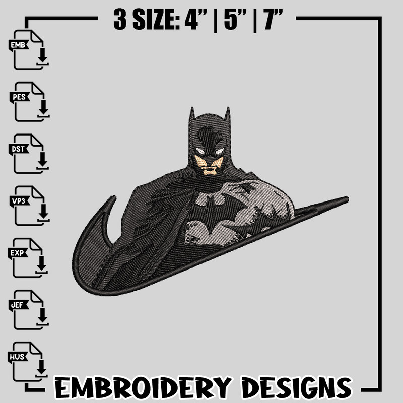 Nike x Batman embroidery design, batman embroidery, nike design, logo design, movie shirt, Digital download.jpg