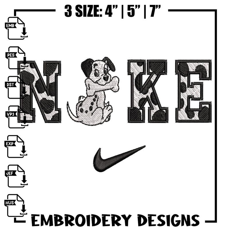 Nike x Dalmatian embroidery design, Dalmatian embroidery, Nike design,Embroidery shirt, Embroidery file,Digital download.jpg