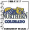 Northern Colorado logo embroidery design, College embroidery,Sport embroidery, logo sport embroidery, Embroidery design.jpg