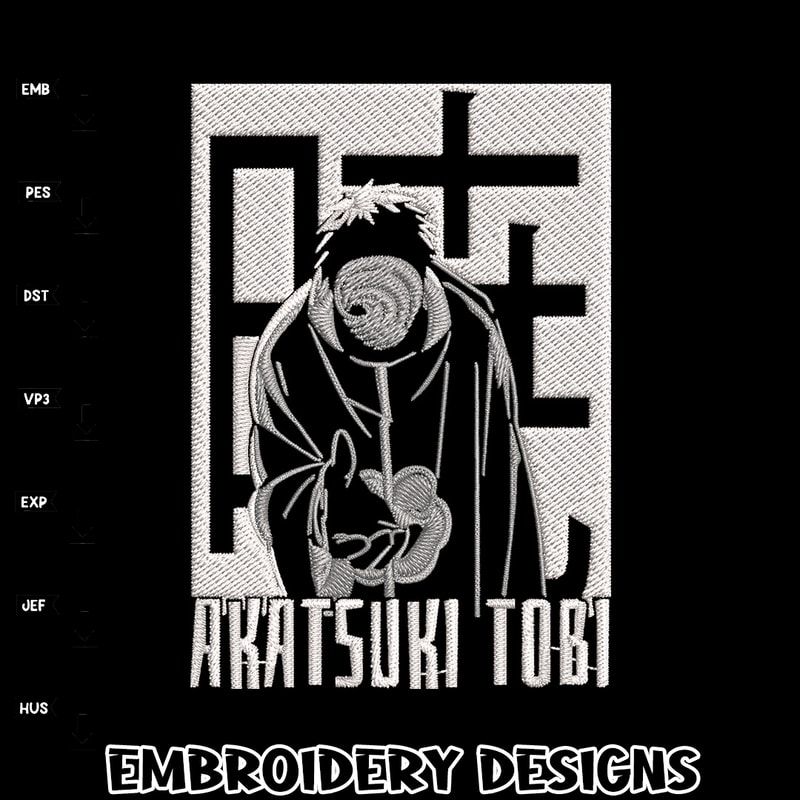 Obito Poster Embroidery Design, Naruto Embroidery, Embroidery File, Anime Embroidery,Anime shirt, Digital download..jpg