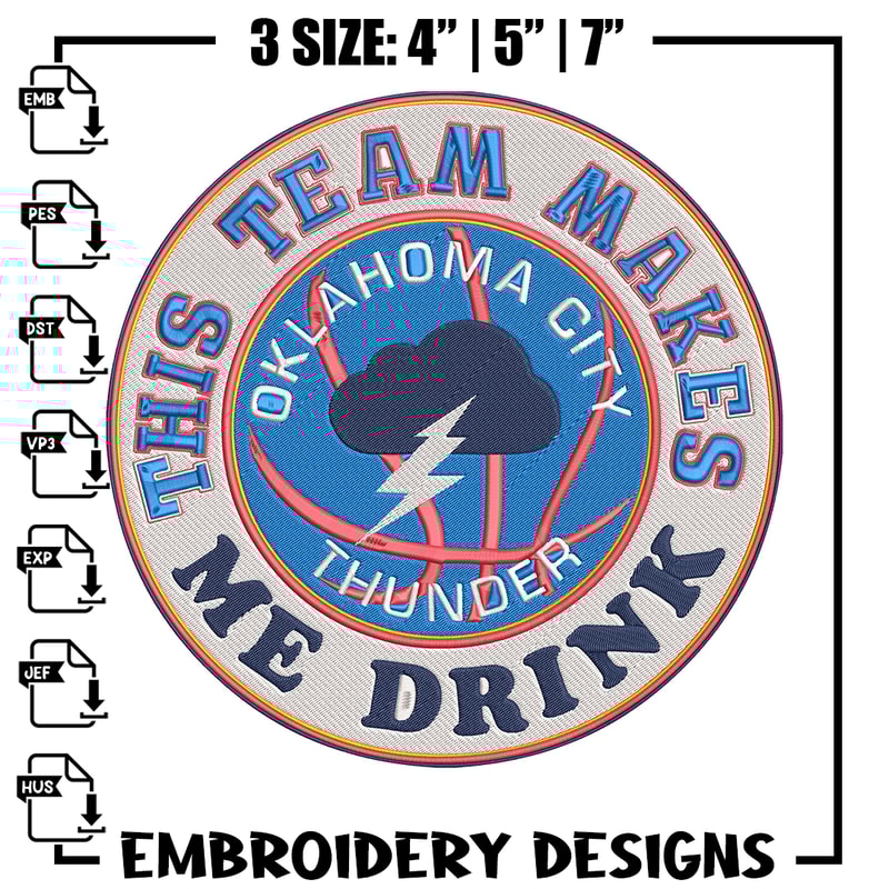 Oklahoma Thunder design embroidery design, NBA embroidery, Sport embroidery, Embroidery design, Logo sport embroidery.jpg
