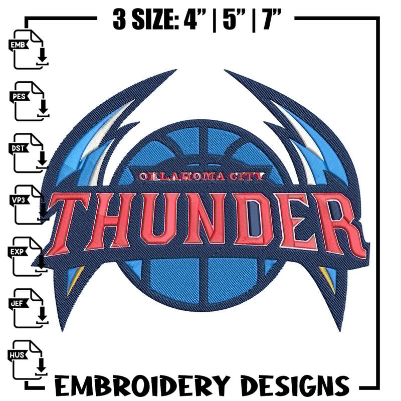 Oklahoma Thunder logo embroidery design,NBA embroidery,Sport embroidery,Embroidery design, Logo sport embroidery..jpg