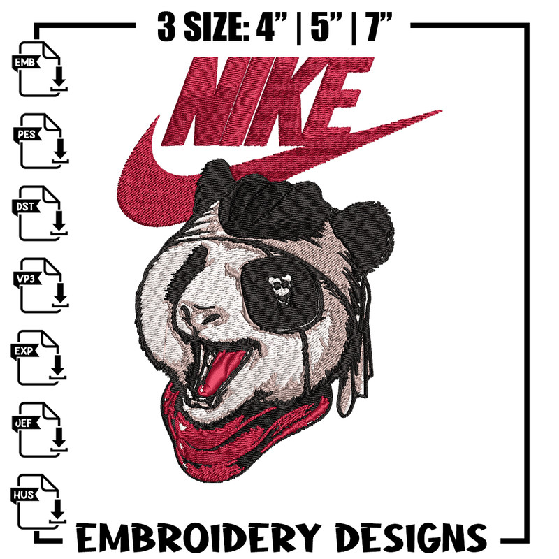 Panda cartoon Nike Embroidery design, Panda cartoon Embroidery, Nike design, Embroidery file, Instant download..jpg