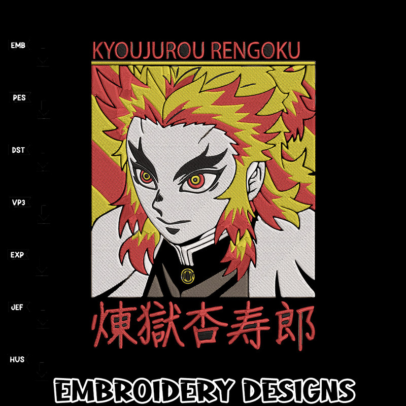 Rengoku Poster Embroidery Design,Demon slayer Embroidery, Embroidery File, Anime Embroidery, Digital download..jpg
