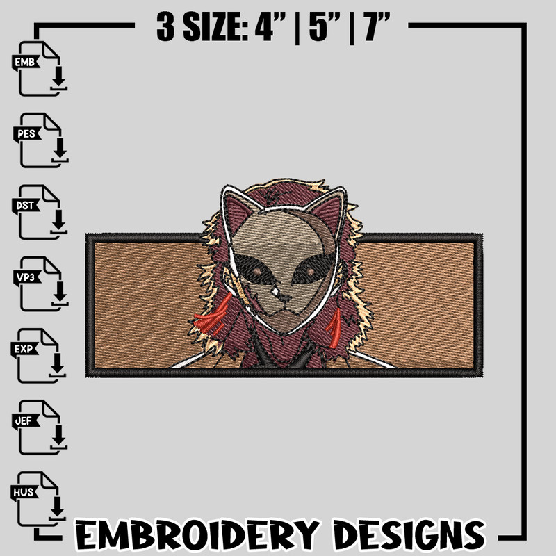 Sabito embroidery design, Kimetsu no Yaiba embroidery, anime design, logo design, anime shirt, Digital download.jpg