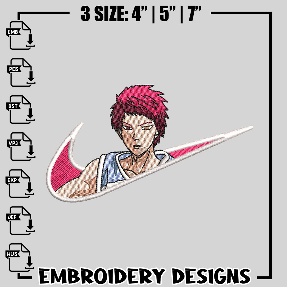 Seijuro Akashi nike embroidery design, kuroko embroidery, logo design, anime design, anime shirt, Digital download.jpg