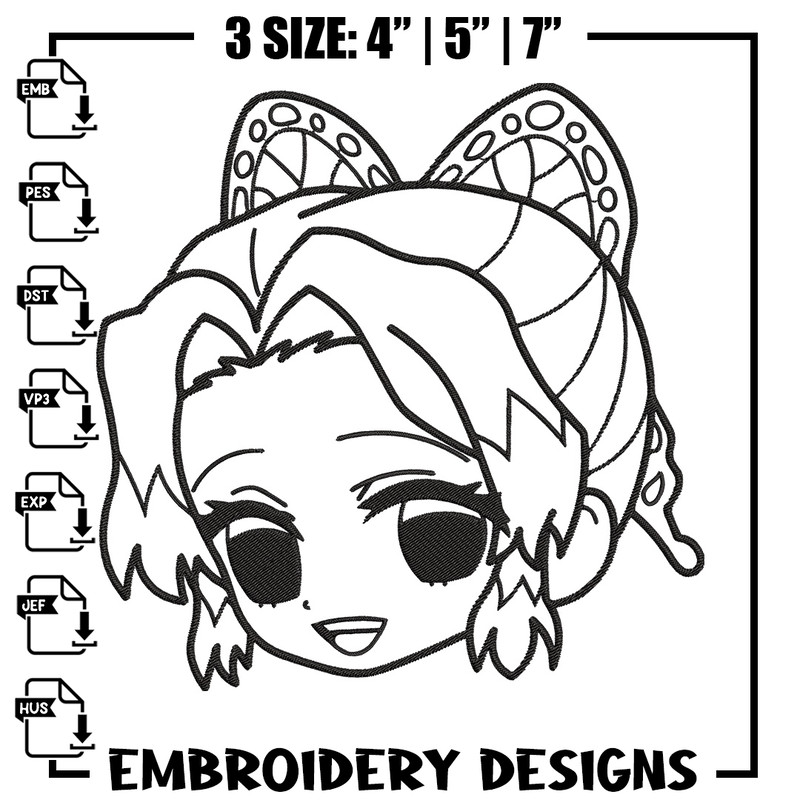 Shinobu chibi Embroidery Design,Demon slayer Embroidery,Embroidery File,Anime Embroidery,Anime shirt, Digital download.jpg