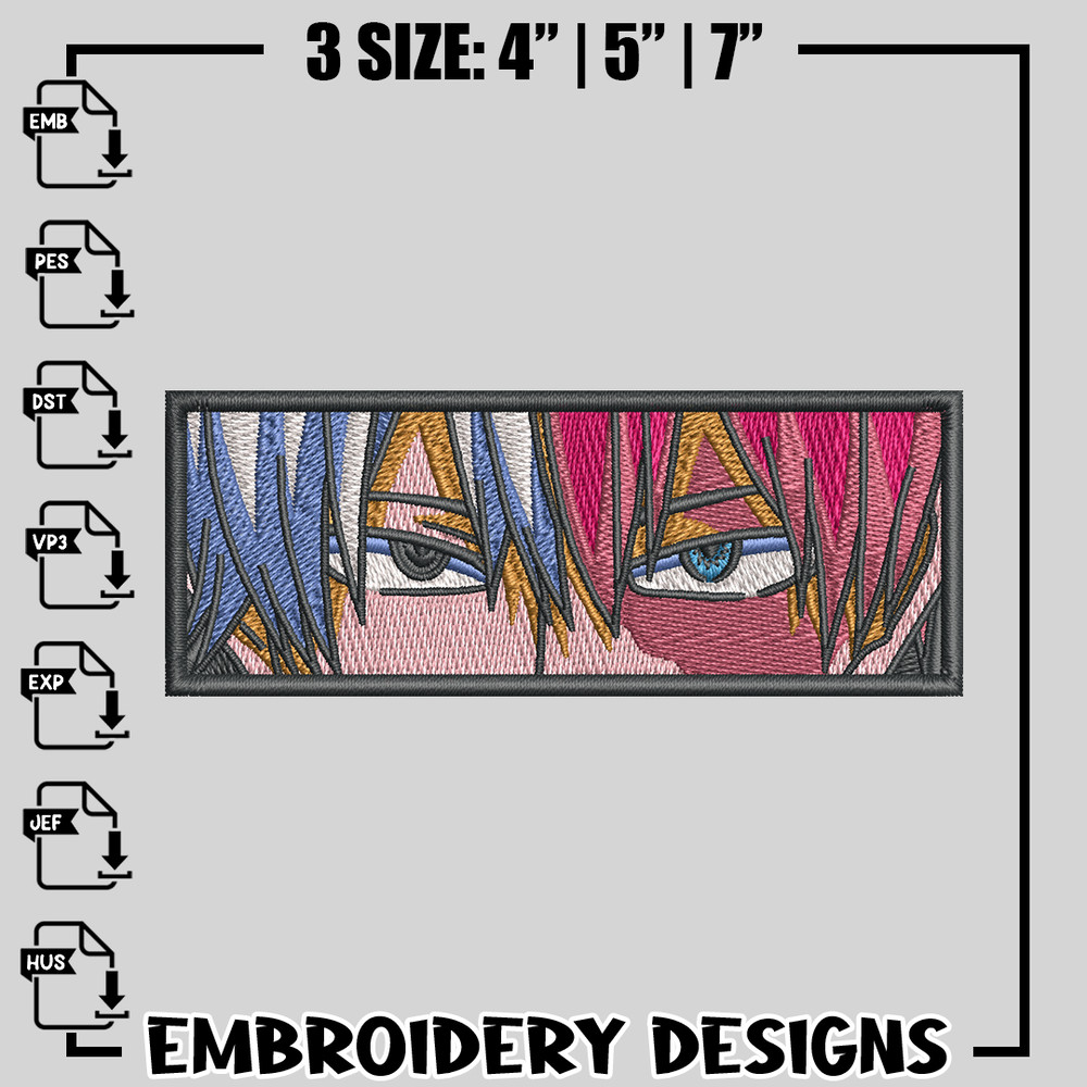 Shoto Todoroki Eyes embroidery design, my hero academia embroidery, logo design, anime design, Digital download.jpg