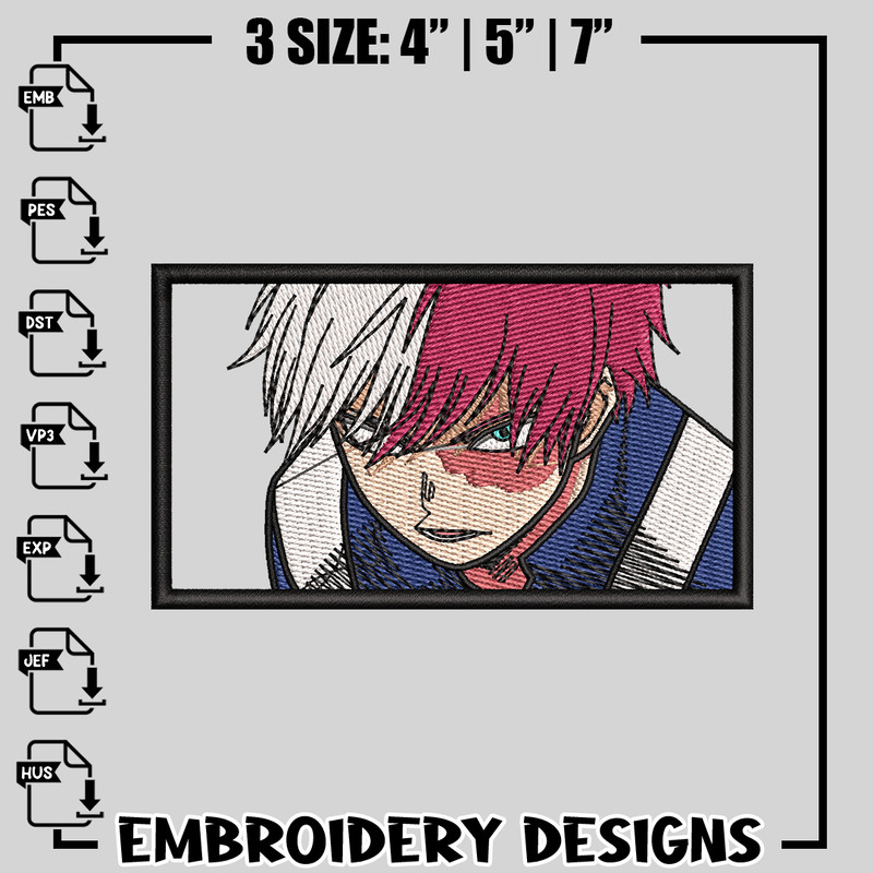 shoto todoroki embroidery design, my hero academia embroidery, logo design, anime design, Digital download.jpg
