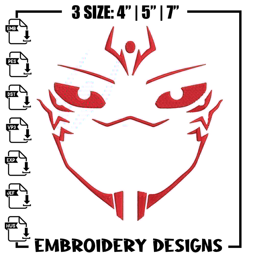 Sukuna face Embroidery Design,Jujutsu Embroidery, Embroidery File, Anime Embroidery, Anime shirt, Digital download..jpg