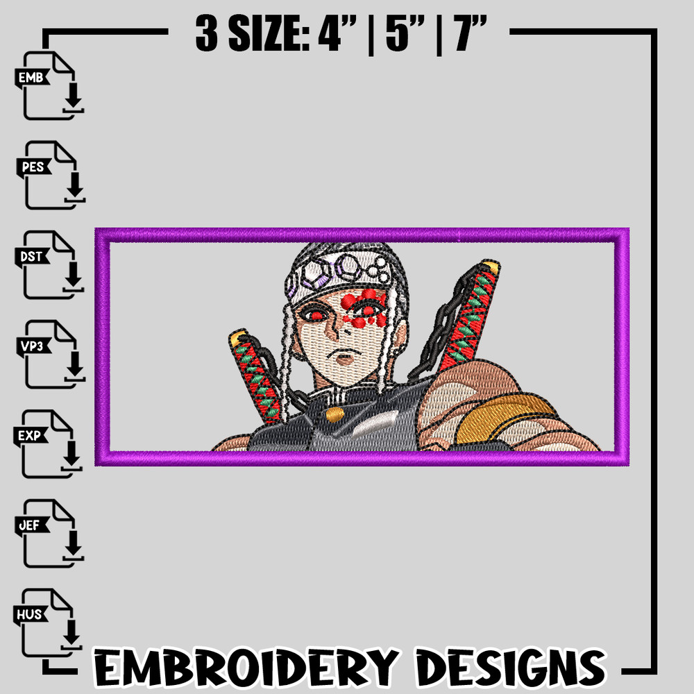 Tengen uzui embroidery design, Kimetsu no Yaiba embroidery, anime design, logo design, anime shirt, Instant download.jpg