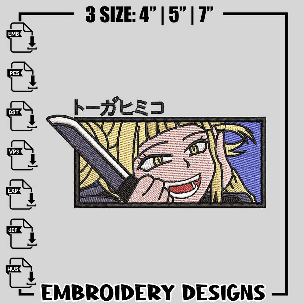 Toga Himiko embroidery design, my hero academia embroidery, logo design, anime design, anime shirt, Digital download.jpg