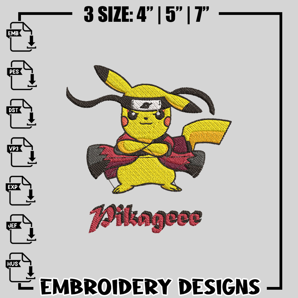 Uchiha pikachu embroidery design, Pokemon embroidery, anime design, logo design, anime shirt, Instant download.jpg