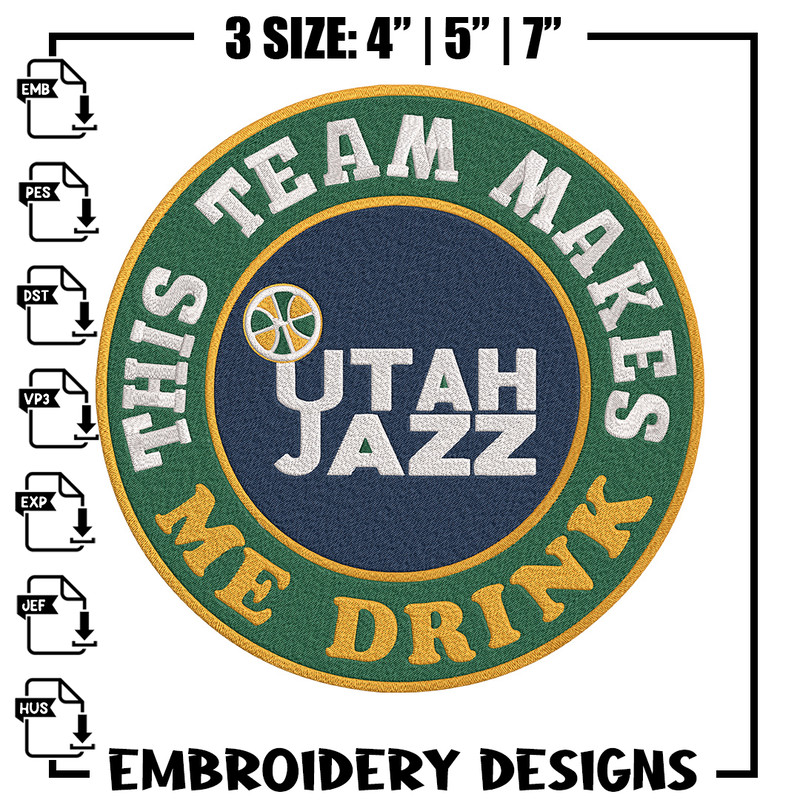 Utah Jazz logo embroidery design, NBA embroidery,Sport embroidery,Embroidery design, Logo sport embroidery..jpg