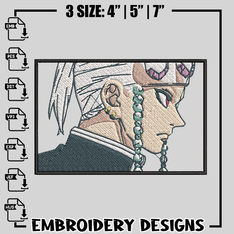 Uzi Tengen embroidery design, Kimetsu no Yaiba embroidery, anime design, logo design, anime shirt, Instant download.jpg