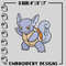 Wartortle embroidery design, Pokemon embroidery, logo design, anime design, anime shirt, Digital download.jpg
