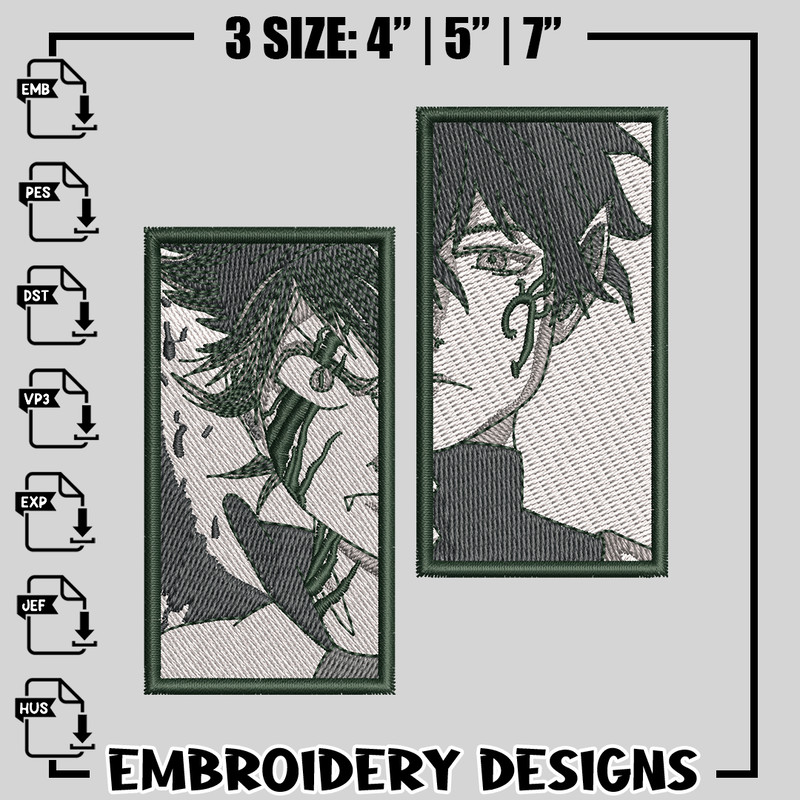 Yuno e Asta embroidery design, Black Clover embroidery, anime design, logo design, anime shirt, Instant download.jpg