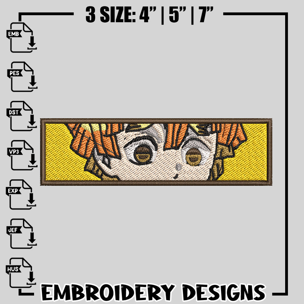 Zenitsu eyes embroidery design, Kimetsu no Yaiba embroidery, anime design, logo design, anime shirt, Instant download.jpg