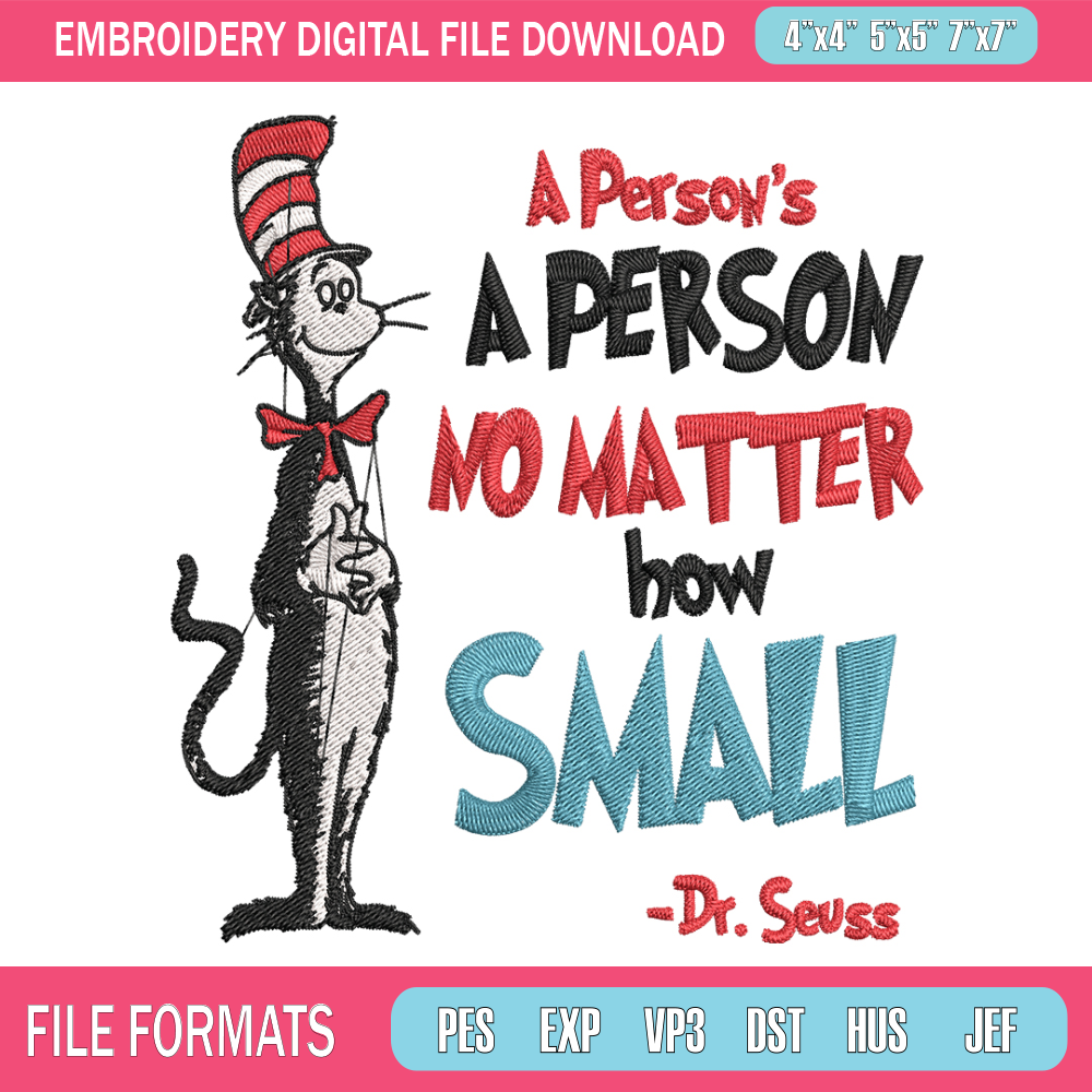 A person's no matter how small Dr Seuss Embroidery Design, Dr Seuss Embroidery, Embroidery File, Digital download..jpg